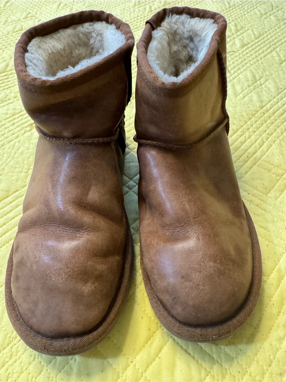 UGG Chestnut Brown Shearling-Lined Slip-On Boots